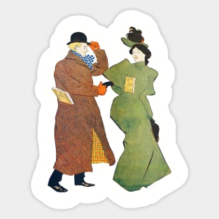 Edwardian Couple Sticker